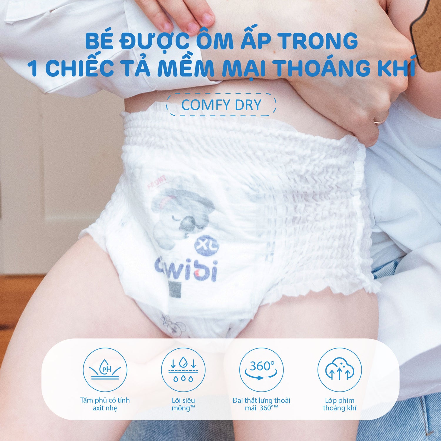 Tả Quần tiêu chuẩn Aiwibi Comfy Dry