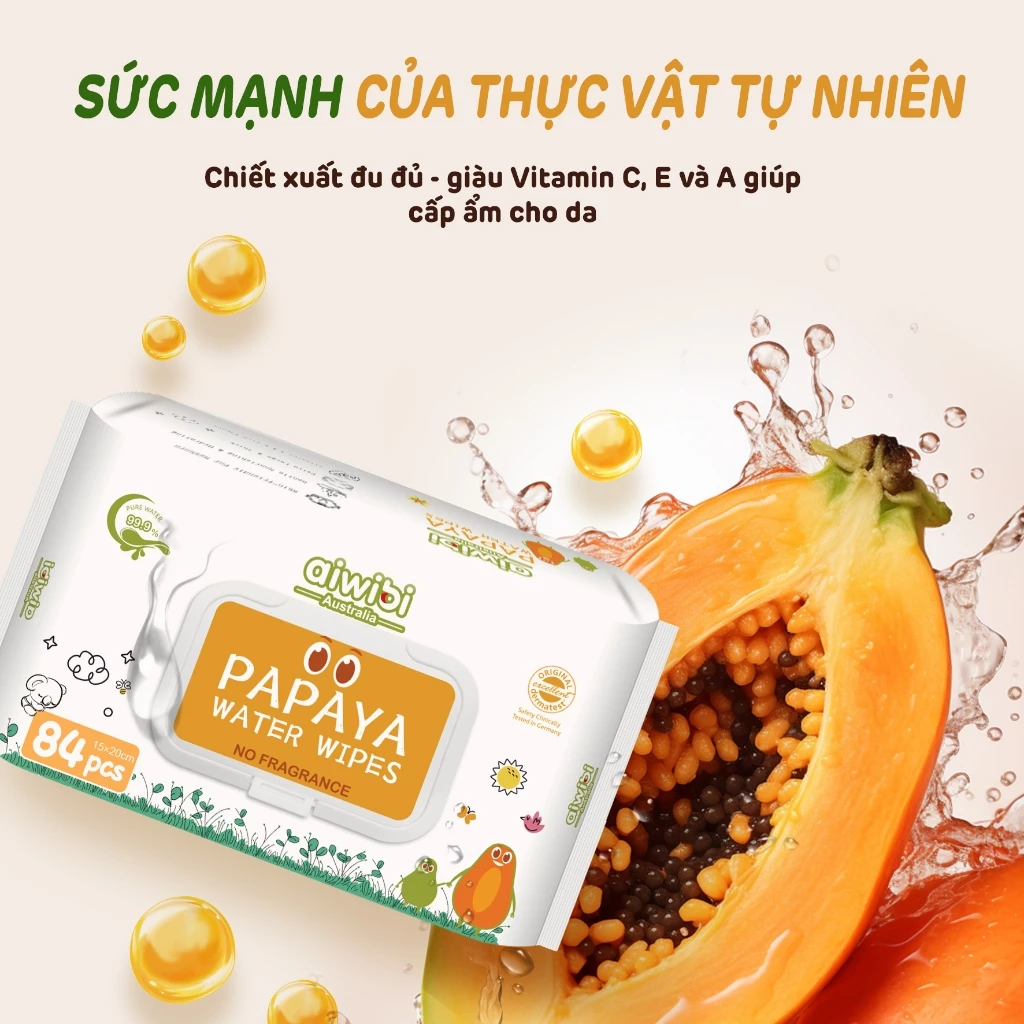 Khăn ướt chiết xuất đu đủ
