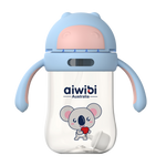 Bình uống nước cho bé Aiwibi 300ml - Màu xanh lá & Màu xanh