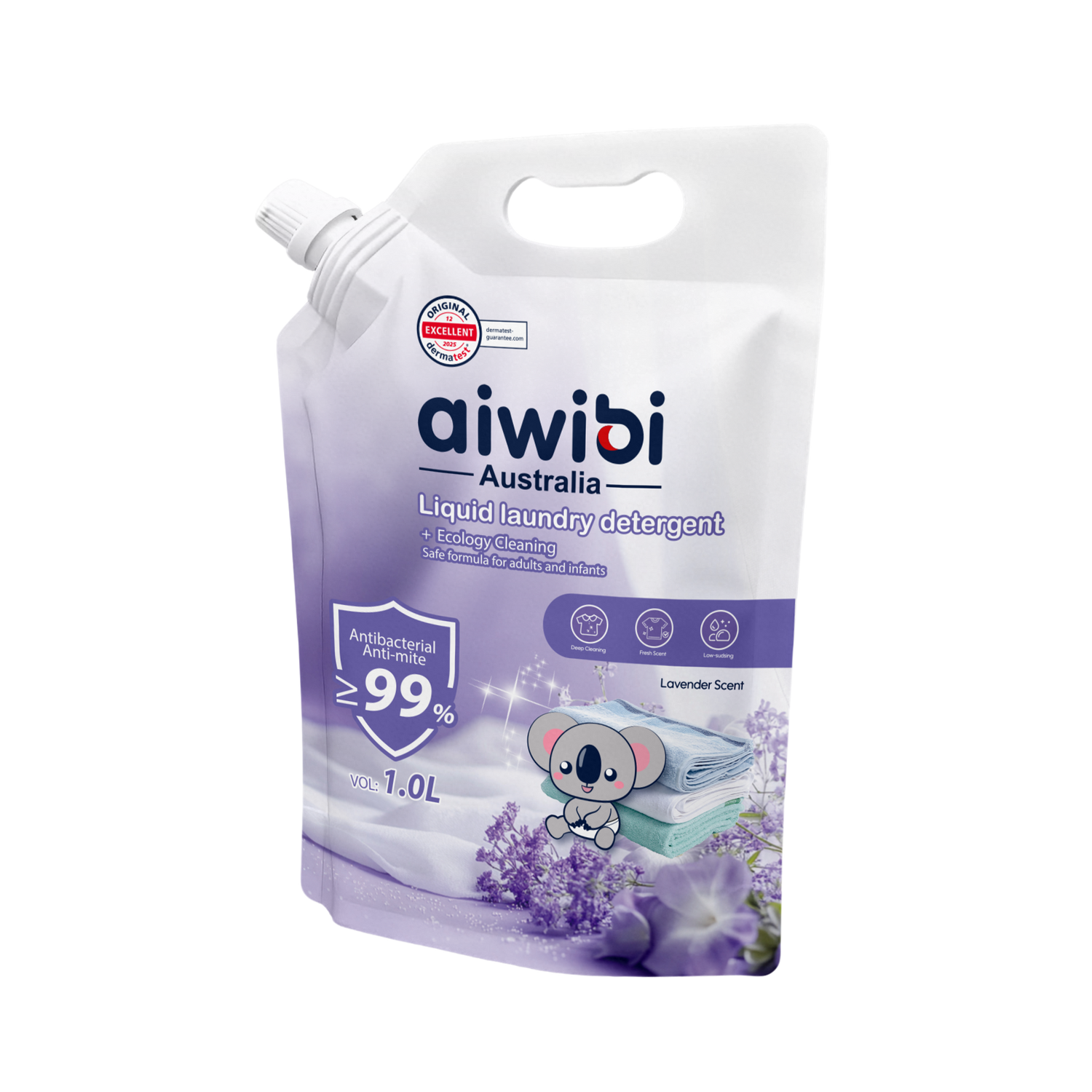 Nước Giặt Aiwibi Cho Bé Bảo Vệ Quần Áo Mềm Mại, Dịu Nhẹ - Hương Lavender