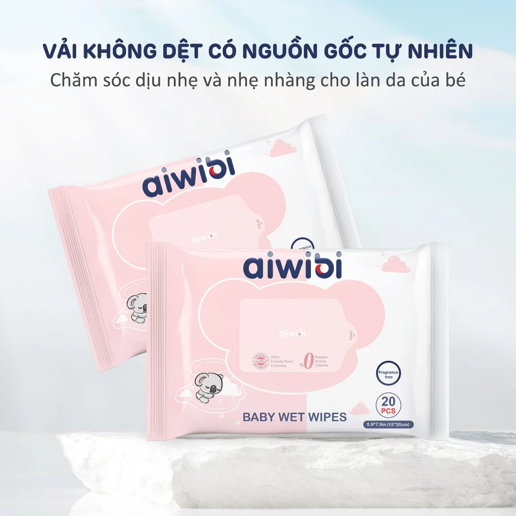 Khăn ướt tinh khiết dịu nhẹ 20 miếng