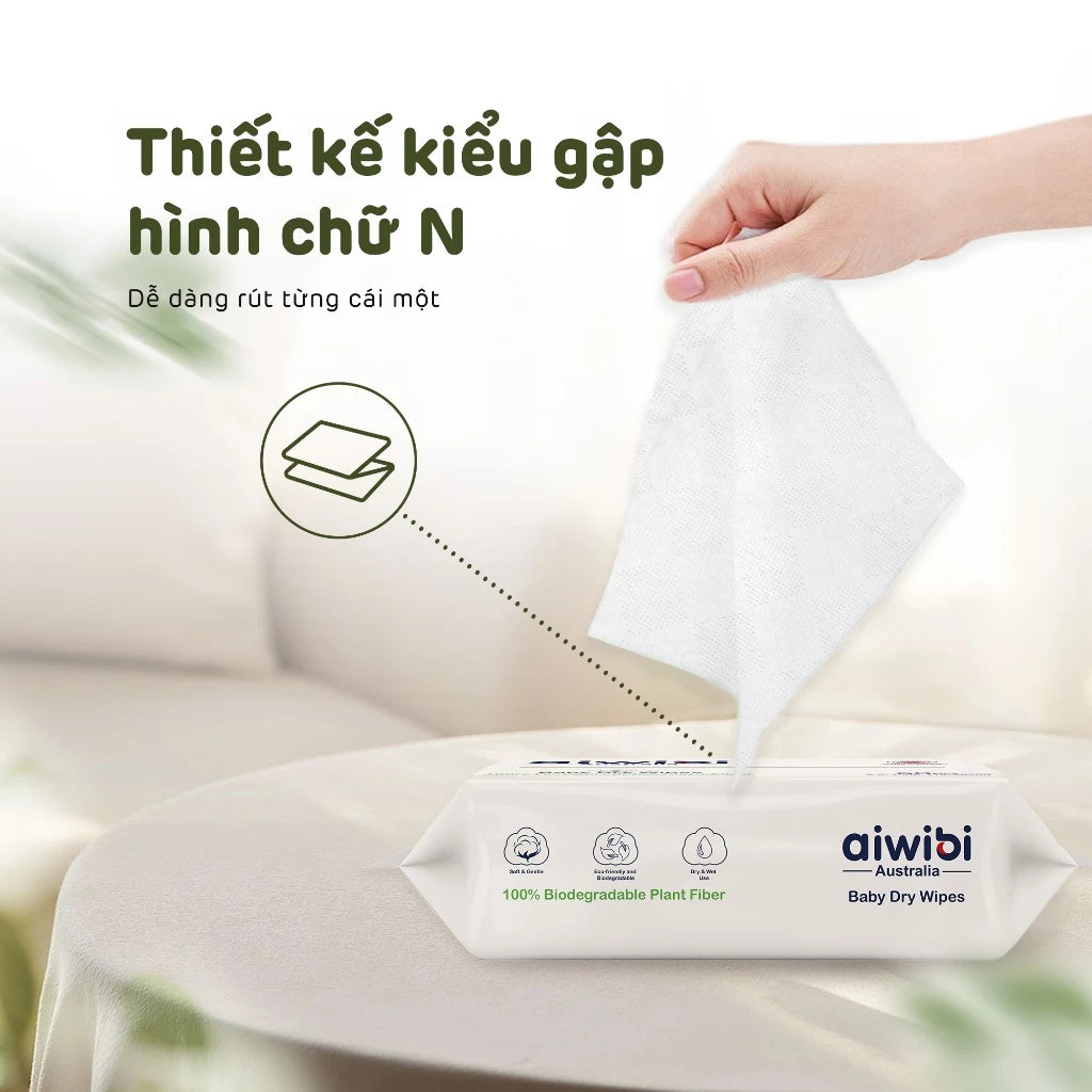 Thiết kế N-fold dễ rút từng tờ, tiện lợi khi dùng một tay.