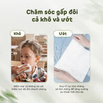 Khăn lau khô phân hủy sinh học 100%: Khăn lau khô/ướt đa năng Aiwibi
