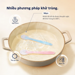 Thìa ăn dặm silicon Aiwibi hỗ trợ đa dạng phương pháp khử trùng.