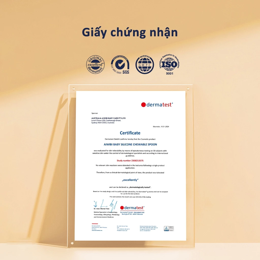 ĐÃ ĐƯỢC KIỂM NGHIỆM BỞI DERMATEST® (Đức).